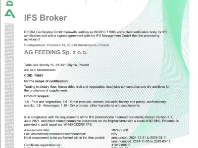 IFS BROKER CERTIFICATE